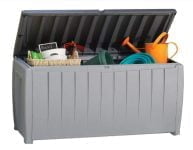 Keter Aufbewahrungsbox Gartenbox Auflagenbox Truhe Kissenbox Novel 17198681 Amazon de Garten