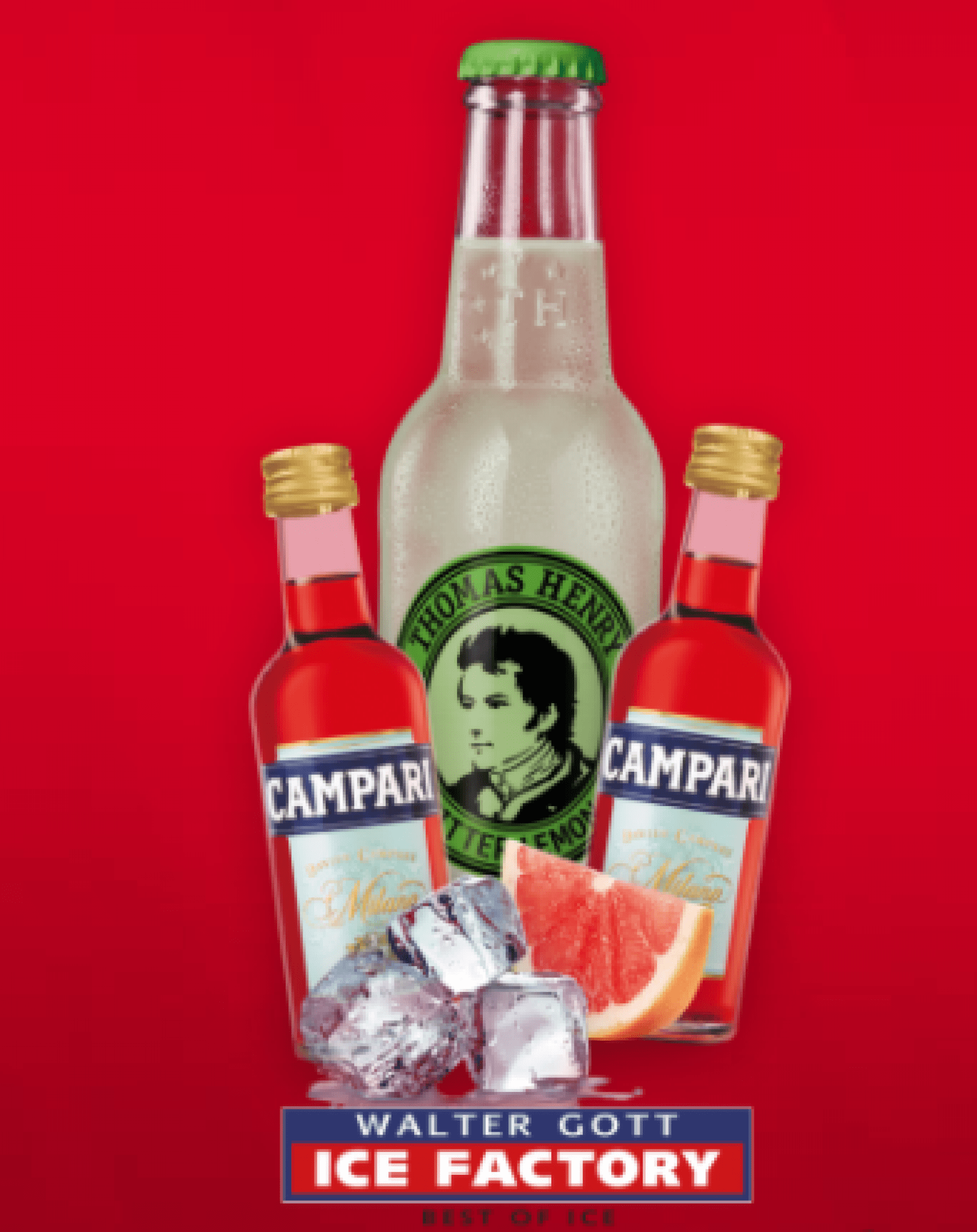 Gratis 🍹 2x 50ml Campari Mini Flaschen + Flasche Thomas Henry Bitter