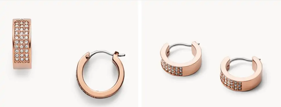 Fossil Damen Ohrringe Pavé Hoops JOF00169791 für 25,00 € inkl. Versand