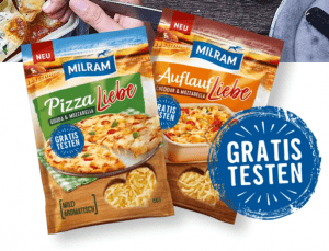 Gratis Testen 🧀 Milram Käse PizzaLiebe oder AuflaufLiebe [Cashback]
