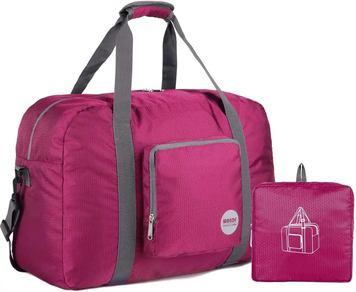 WANDF Faltbare Reisetasche 40 L in Rosa für 7,63 € inkl. Prime-Versand (statt 14,99 €)