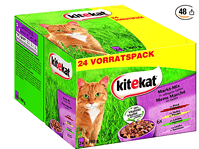 Kitekat Katzenfutter Markt-Mix in Gelee 48 x 100g ab 8,73 € inkl. Prime Versand (statt 16,65 €)