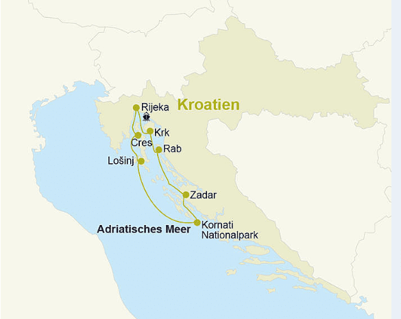 Kroatien Kreuzfahrt - Motorsegler/-yacht ⛵ 7 Nächte mit Halbpension ab 379€