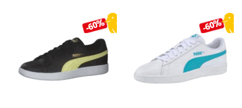 Puma Unisex Smash V2 L Sneaker in 2 Farben ab 21,89 € inkl. Versand statt 43,94 €