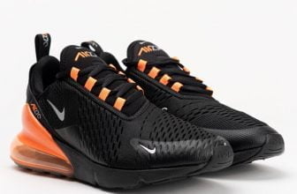 nike air max 270 black total orange metallic silver