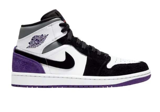 Air Jordan 1 Mid Purple Heel Sneaker