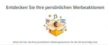 amazon.de: Sonderseite mit allen persönlichen Werbeaktionen & Gutscheinen