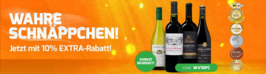 Weinvorteil: 10 % Extra-Rabatt auf bereits reduzierte Weine