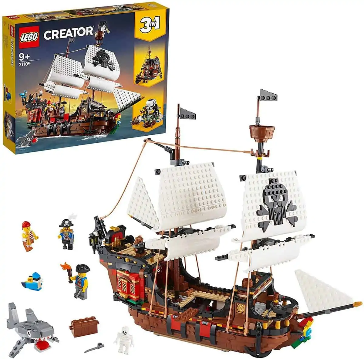LEGO Creator 31109 3-in-1 Piratenschiff Set Taverne und Totenkopfinsel für 79,22 € inkl. Versand (Thalia KultClub)