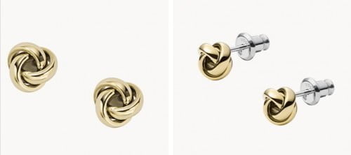 Fossil Damen Ohrstecker Twisted Knot für 13,60 € inkl. Versand (statt 20,00 €)