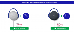 Thalia: 6 Monate Hörbuch-Abo + Google Nest Mini für nur 39,00 €