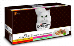 PURINA GOURMET A la Carte Katzenfutter nass, Sorten-Mix, 60er Pack (60 x 85g) ab 18,72 € inkl. Prime Versand (statt 27,98 €)