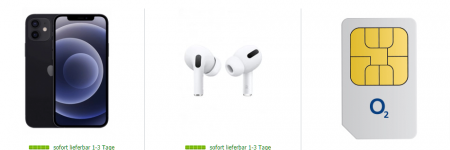 o2 Free Unlimited Max mit iPhone 12 128 GB und AirPods Pro