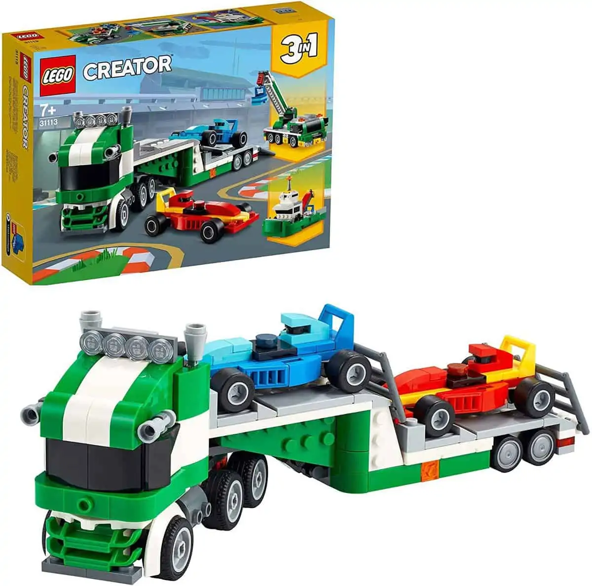 LEGO Creator – 3 in 1 Rennwagentransporter (31113) für 16,99 € [Prime] statt 21,48 €