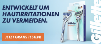 Gratis: Gilette Rasierer Skin Guard kostenlos testen