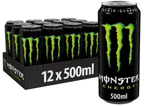 Monster Energy 12X500 Ml Einweg Dose Mit Klassischem Energy Geschmack Amazon.de Lebensmittel