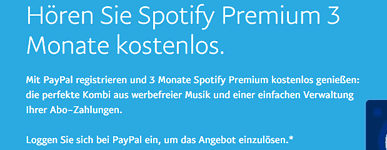Spotify Angebote Premium Konto PayPal DE