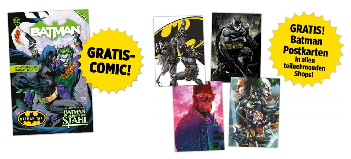 Batman-Tag 🦇 17.09.22: Gratis Comic und Postkarten