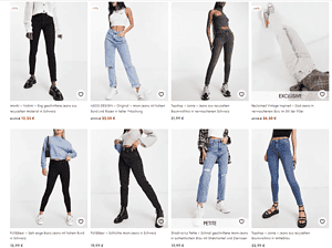 ASOS: 30 % Rabatt auf Jeans (30 € MBW)