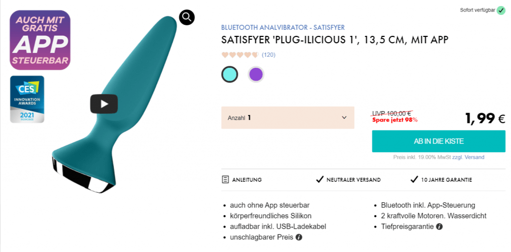 Satisfyer Plug-Ilicious 1 Analvibrator