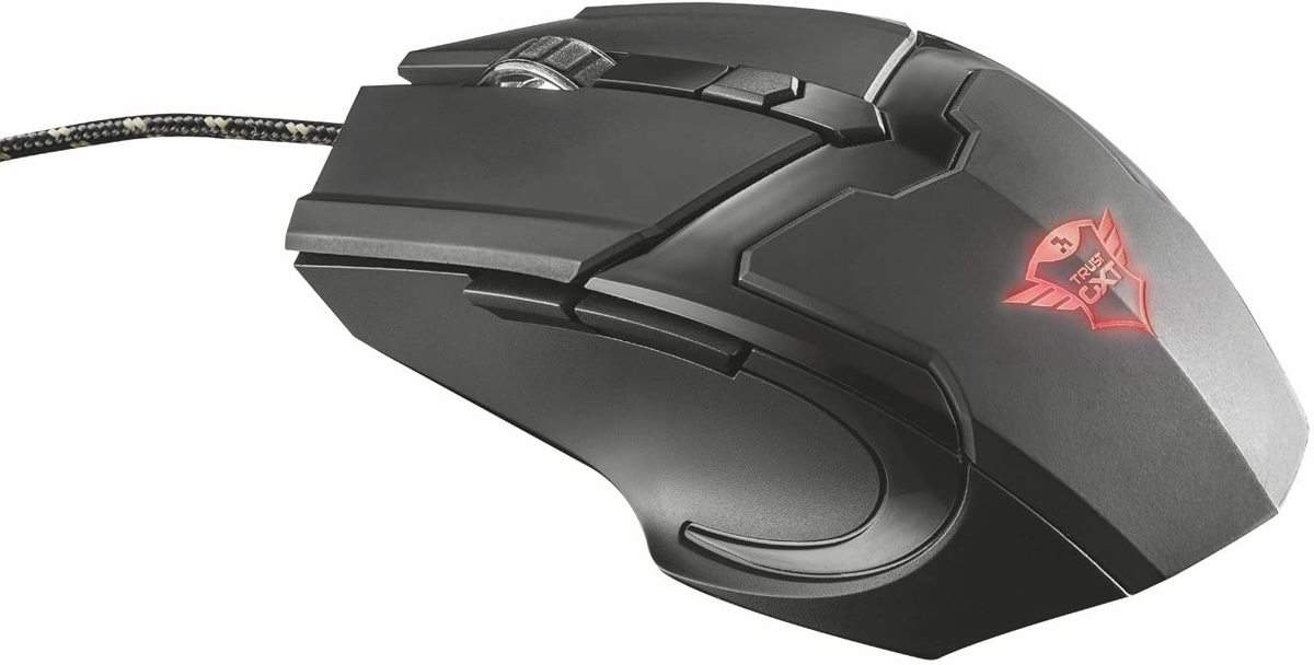 Trust GXT 101 Gaming Maus (4800 dpi, 6 Tasten, LED-Beleuchtung) - für 5,50 € [Prime/NBB Abholung] statt 13,99 €