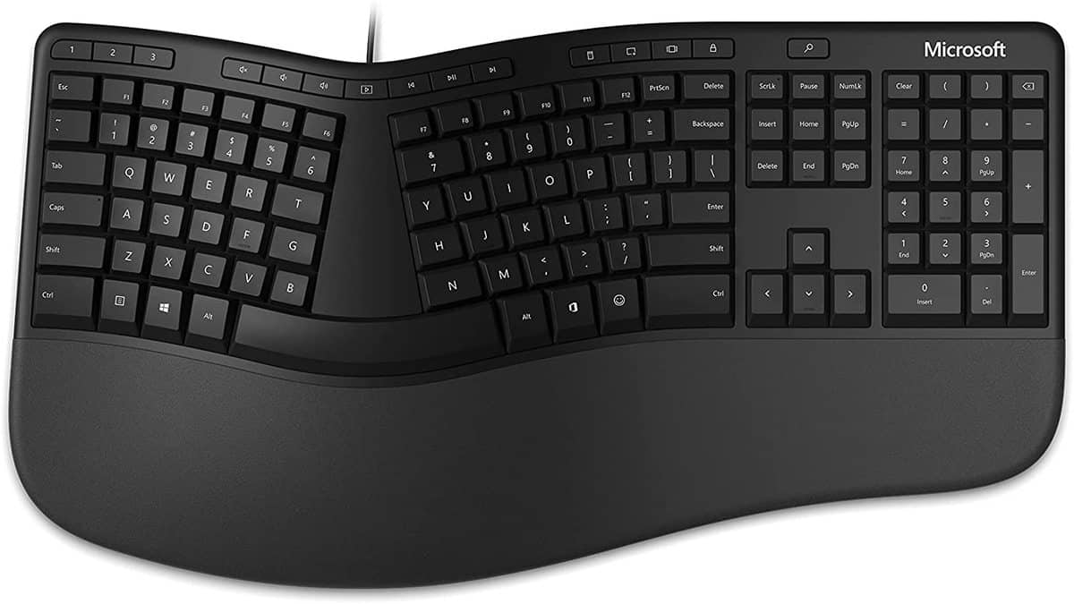 Microsoft Ergonomic Keyboard - ergonomische Tastatur - für 31,19 € inkl. Versand statt 46,87 €