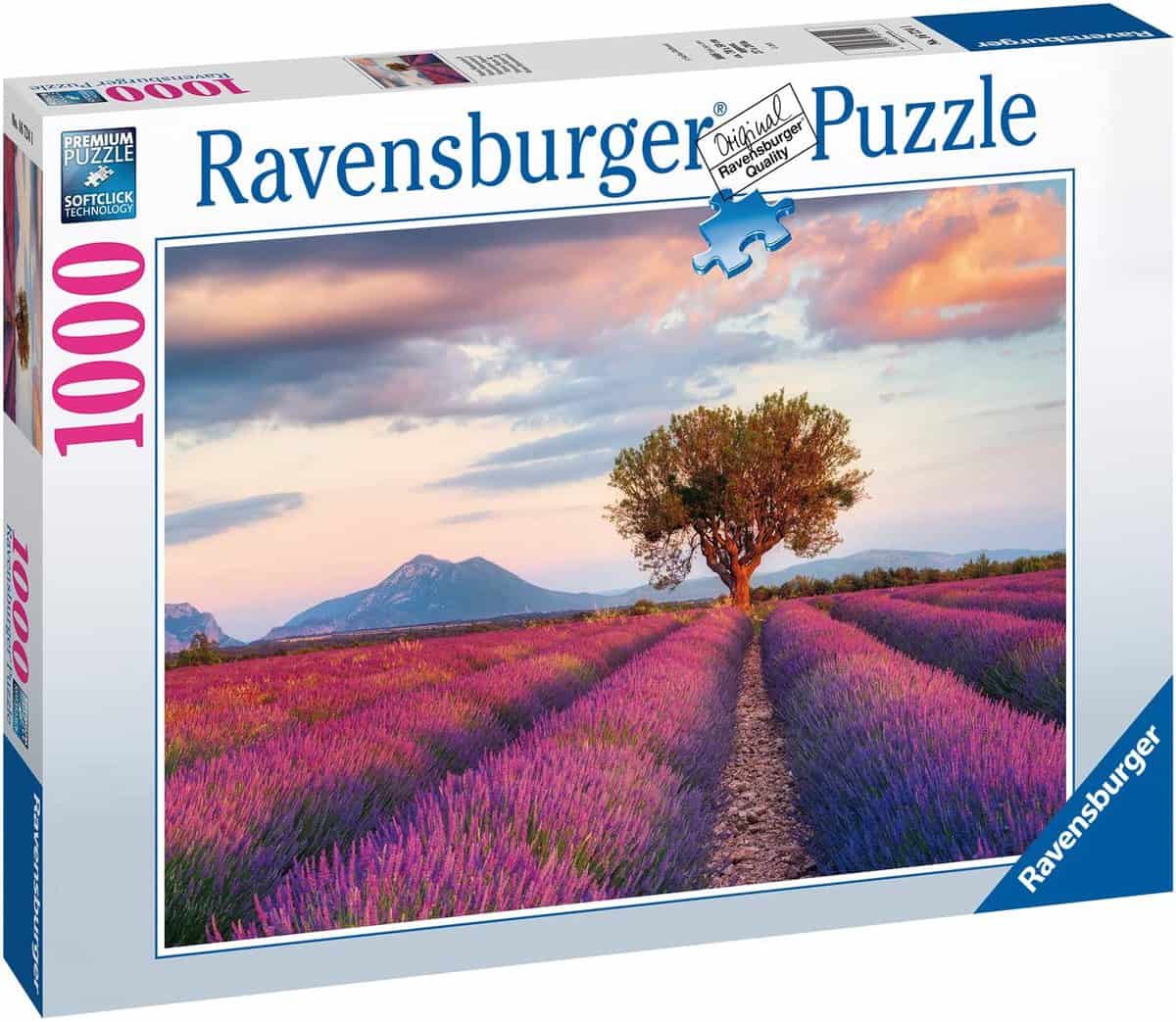 Ravensburger Lavendelfeld in der goldenen Stunde (1.000 Teile) - für 8,99 € [Prime/MM Abholung] statt 12,99 €