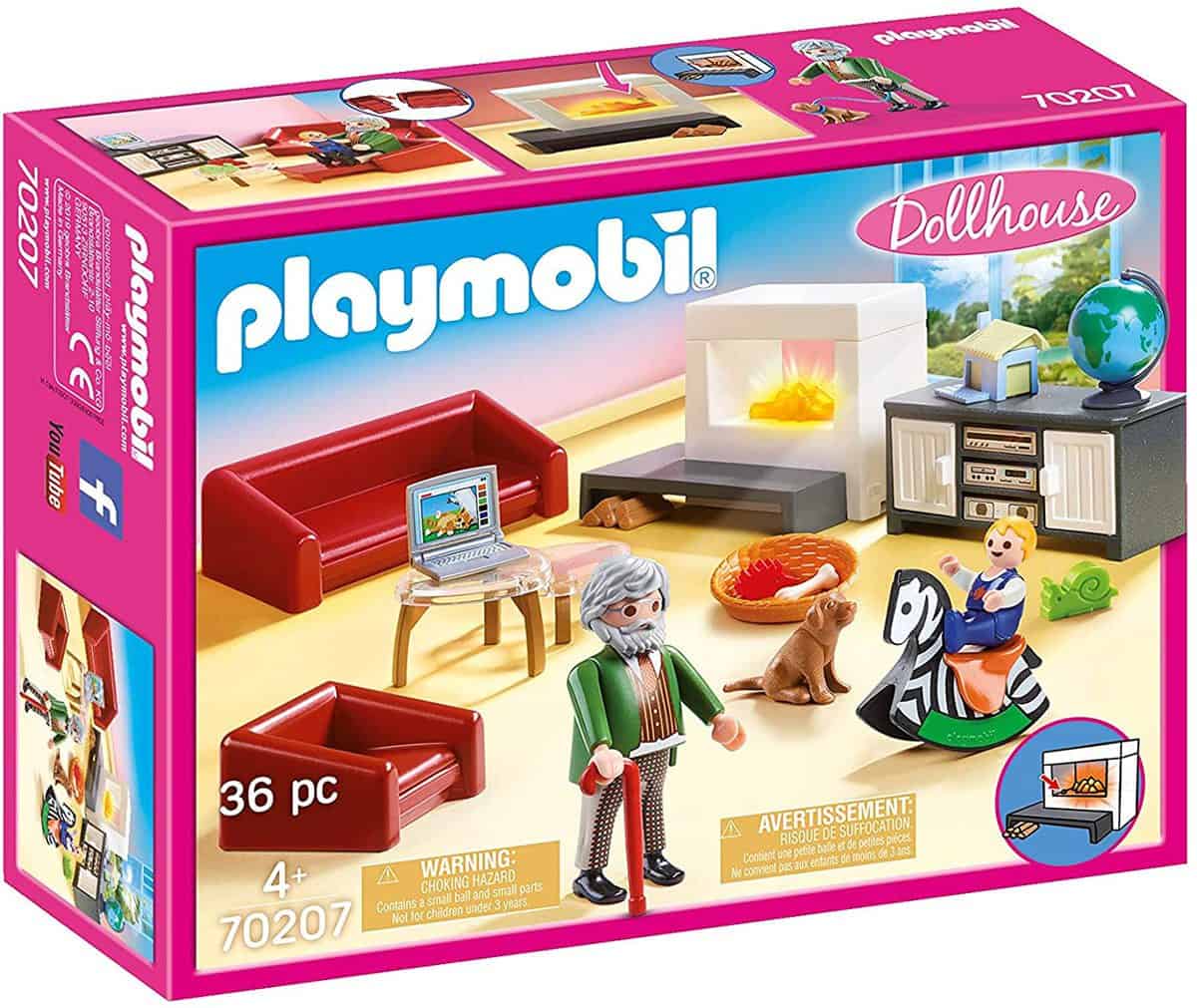 Playmobil Dollhouse - Gemütliches Wohnzimmer mit Lichteffekt (70207) - für 8,01 € [Prime] statt 13,49 €
