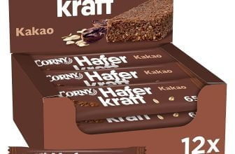 CORNY Haferkraft Kakao weicher Schoko-Haferriegel 12er Pack (12 x 65 g Riegel) für 9,02 € inkl. Prime-Versand