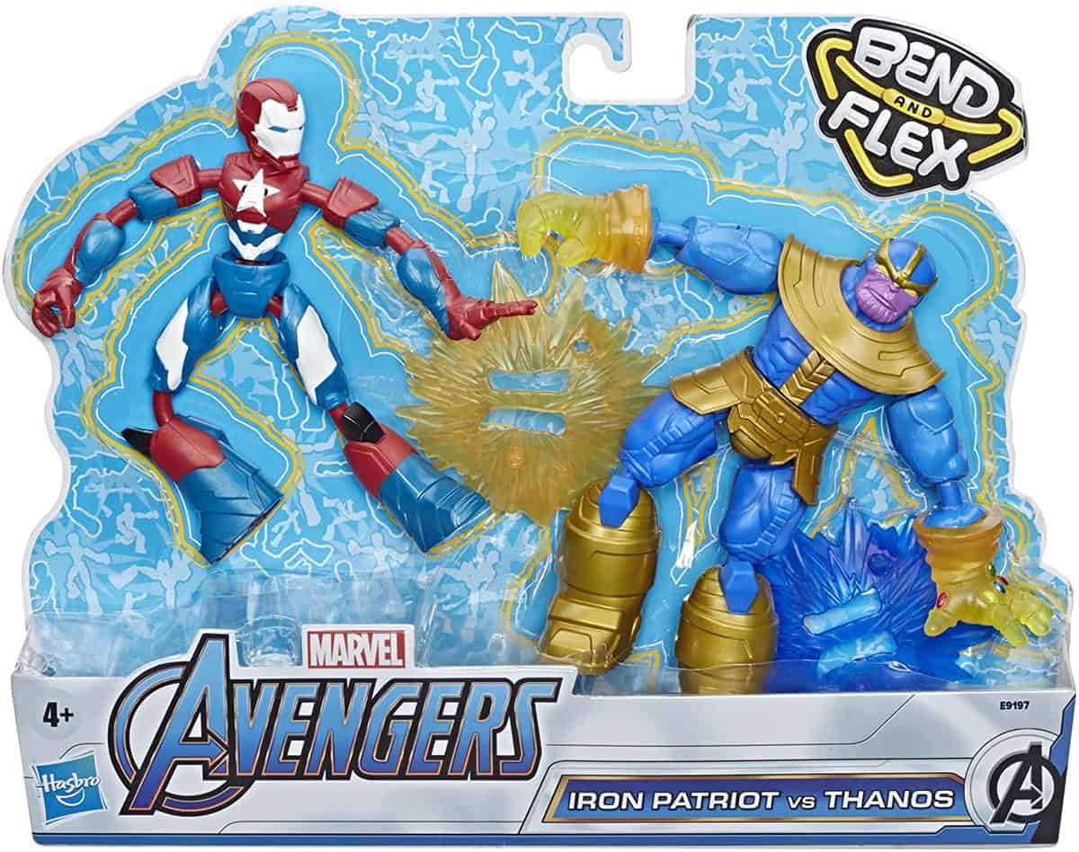 Hasbro Marvel Avengers Bend and Flex Iron Patriot vs. Thanos Doppelpack (15 cm große, biegbare Action-Figuren) - für 10,00 € [Prime] statt 16,94 €