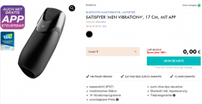 Eis DE: Satisfyer Men Vibration + & 6 Gratisartikel für 0 € (MBW 29,95 €) 🍨