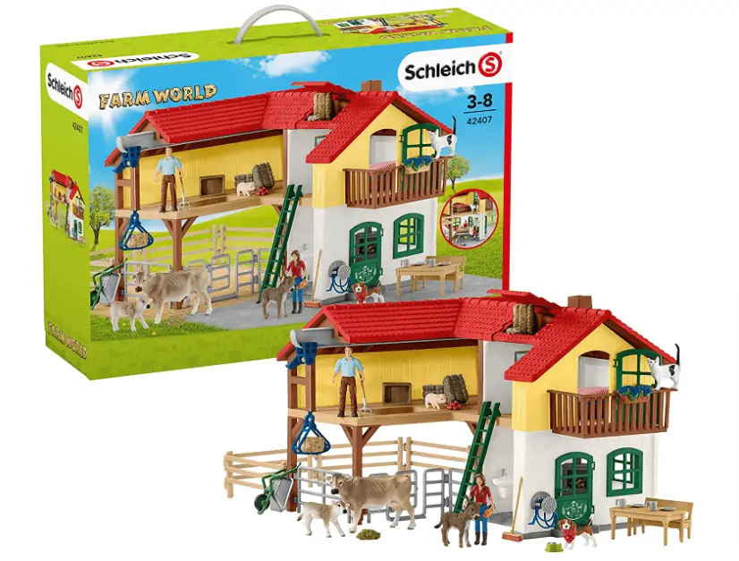 Schleich 42407 Farm World Spielset – Bauernhaus mit Stall und Tieren für 52,99 € inkl. Prime-Versand (statt  83,45 €)