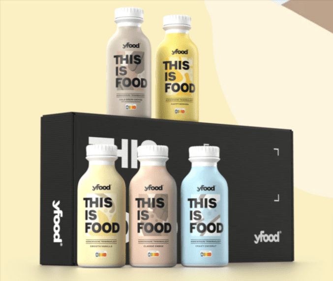 YFood Probierpaket 5 Trinkmahlzeiten (5x500ml) für 17,96 € inkl. Versand