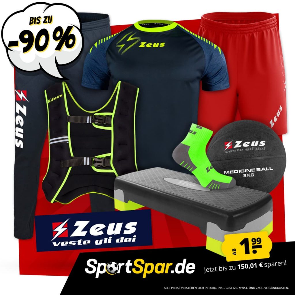 ZEUS MEGA Sale bei Sportspar über 400 Artikel ab 1,99 €!