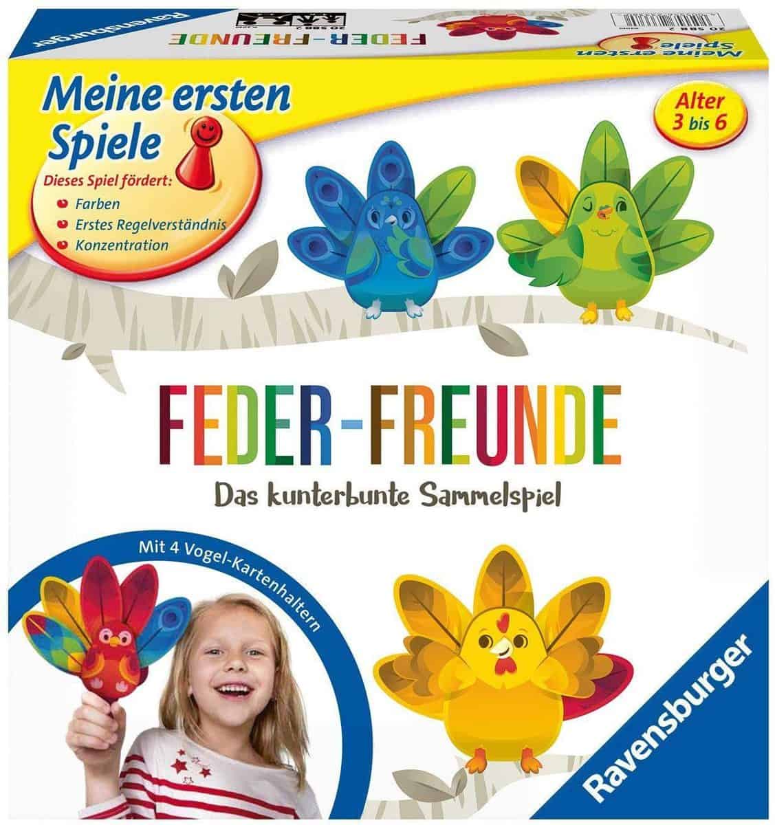 Ravensburger 20587- Feder-Freunde - Kinderspiel für 5,70 € inkl. Prime-Versand (statt 12,98 €)