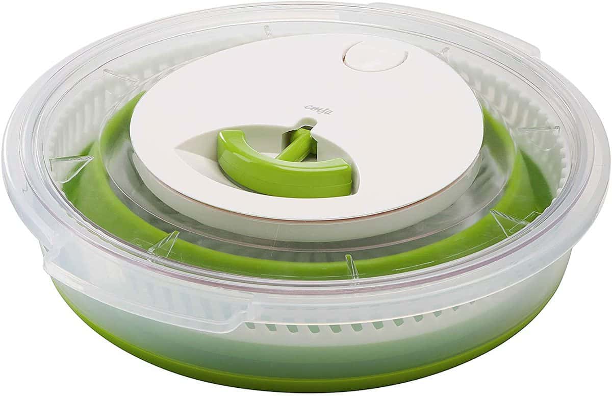 Emsa - Faltbare Salatschleuder (Kunststoff, 4 Liter Fassungsvermögen) - für 11,47 € [Prime] statt 16,42 €