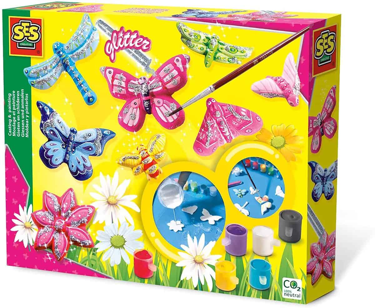 SES Creative (01131) - Glitzerschmetterlinge gießen - Spielzeugkasten für Kinder - für 5,18 € [Prime] statt 9,46 €