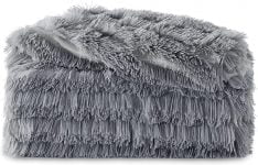 BEDSURE Felldecke 150×200 cm in Grau für 11,49 € inkl. Prime-Versand