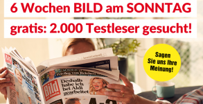 Gratis: 6 Wochen Bild am Sonntag (Keine Kündigung nötig)