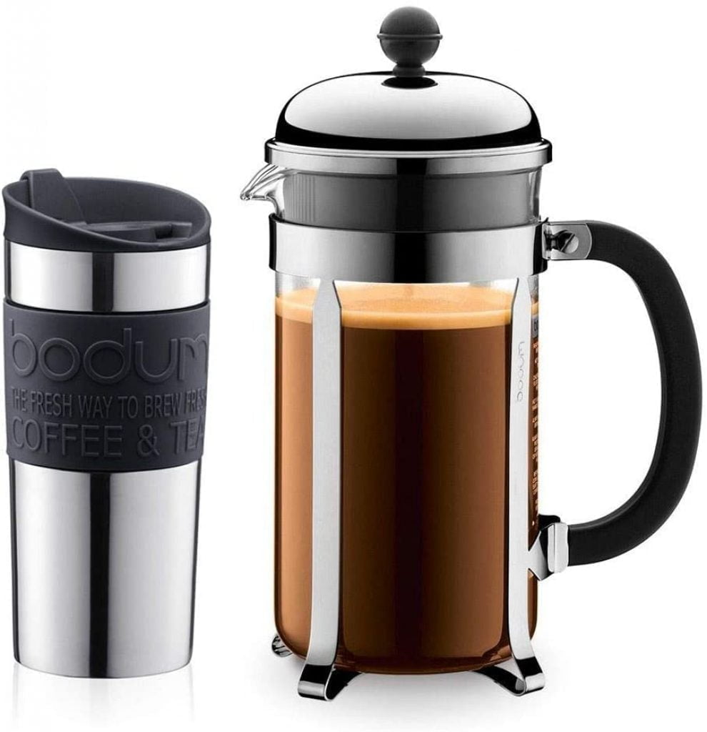 Bodum Chambord Kaffeebereiter 1,0 l + Travel Mug Set
