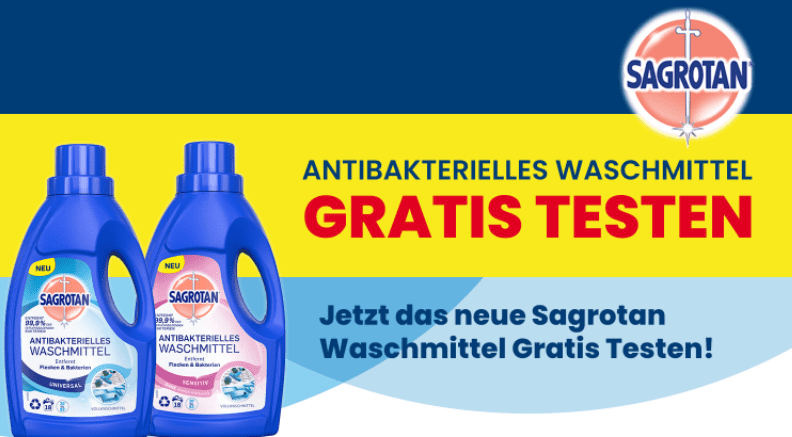 Gratis Testen: Sagrotan Antibakterielles Waschmittel [40.000 Einlösungen]