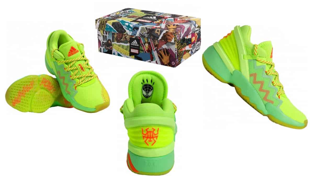 adidas x MARVEL D.O.N Issue 2 Basketball Schuhe Spidey Sense (Gr. 40 bis 47) - für 50,53 € inkl. Versand statt 63,67 €