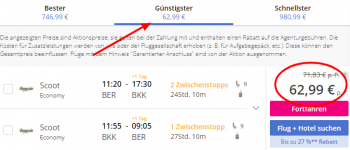 Error Fare: Flüge von Berlin nach Bangkok und zurück für 63,00 € p.Person