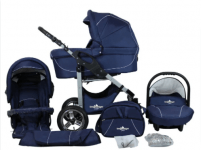 Bergsteiger Capri marine blue Kombikinderwagen
