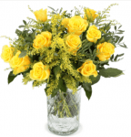 Gelbe Rosen „Frühlingserwachen“ inkl. GRATIS Vase für 23,98 € inkl. Versand (statt 32,00 €)