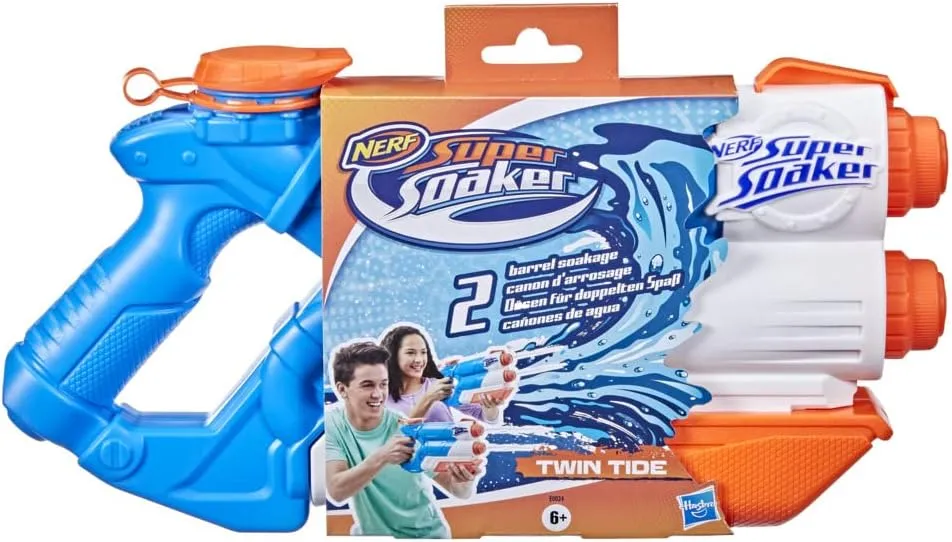 Hasbro E0024 Super Soaker Twin Tide, Wasserpistole 🔫 mit 1,4 Liter Tank für 7,19 € inkl. Prime-Versand (statt 13,00 €)