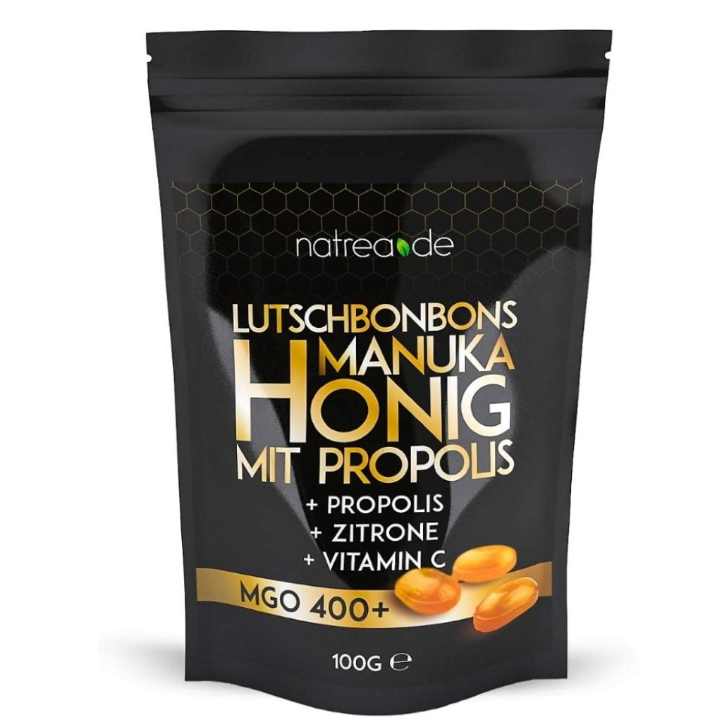 Natrea Manuka Honig Bonbons 400 MGO 🍯 mit Zitronengeschmack und Propolis für 6,99 € inkl. Prime-Versand