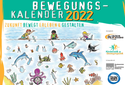 Gratis: Bewegungskalender 2022 der Deutschen Sportjugend