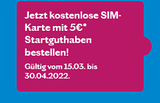 Kostenlose Lebara Sim Karte (Telekom Netz) mit 5,00€ Guthaben (ohne Vertragsbindung)