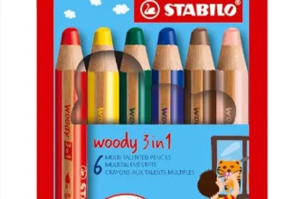Buntstift, Wasserfarbe & Wachsmalkreide - STABILO woody 3 in 1 - 6er Pack - mit 6 verschiedenen Farben - für 3,79 € inkl. Prime-Versand [statt 12,69€]
